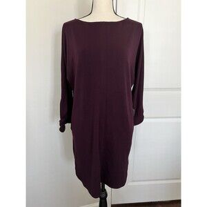 NWT Max Studio T Shirt Shift Dress Wine Color Size Small